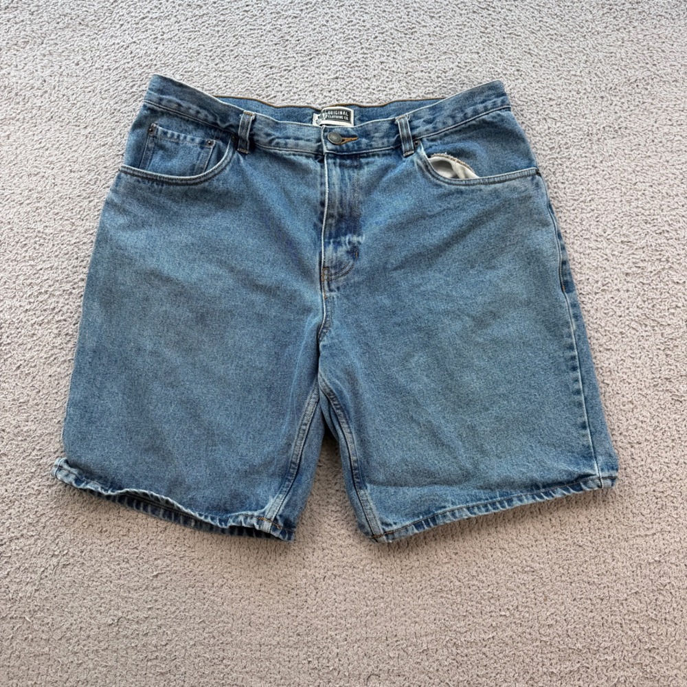 Vintage 2000s Route 66 Mens Blue Denim Shorts Size 38 Relaxed Fit Jorts